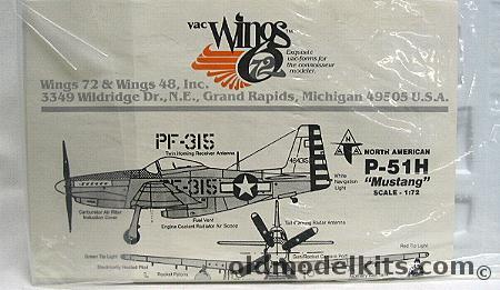 Vac Wings 1/72 North American P-51H Mustang plastic model kit